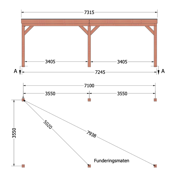 plattegrond douglas overkapping 